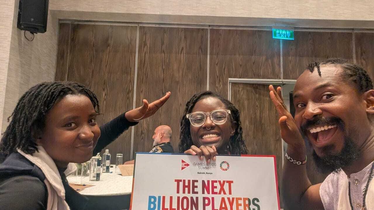 Mergery Wanjiru, Joanna Oluoch and Oscar Esio after Joanna's win